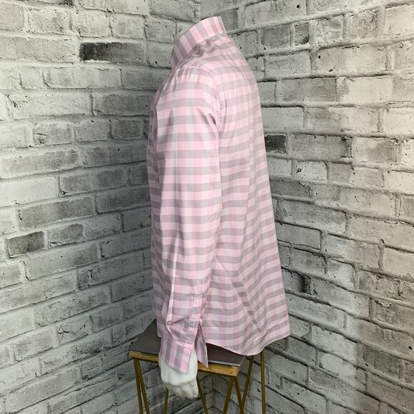 Kenneth Cole Reaction Slim Fit Checkered Print Dress Shirt - Picture 6 of 13